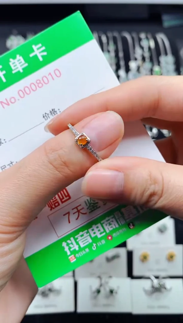 【闪购商品】翡翠戒指银S925镶嵌8010