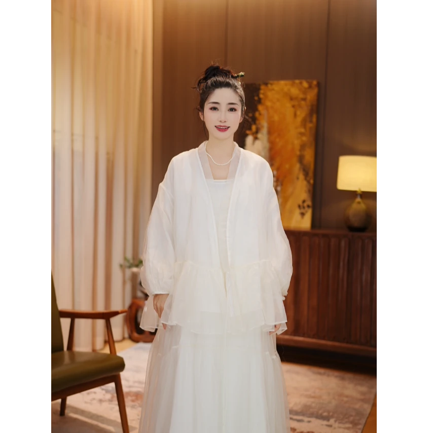 《绽放》彬壹冉  5811新款时尚仙气防晒短款重磅桑蚕丝开衫上衣