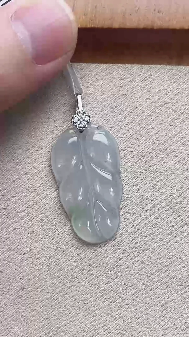 银S925镶嵌挂件翡翠金枝玉叶