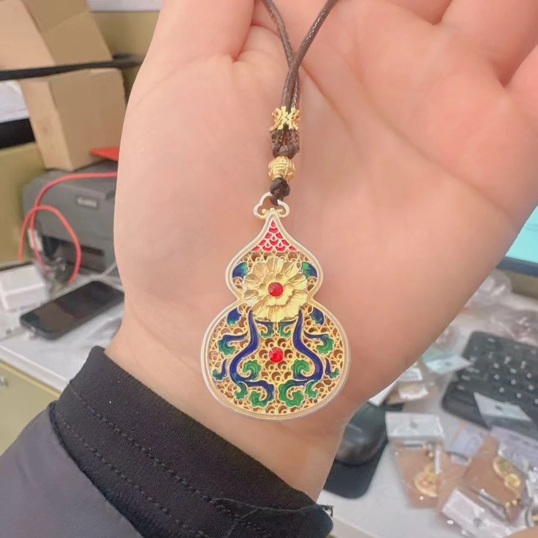吊坠足银 足银吊坠 海棠葫芦