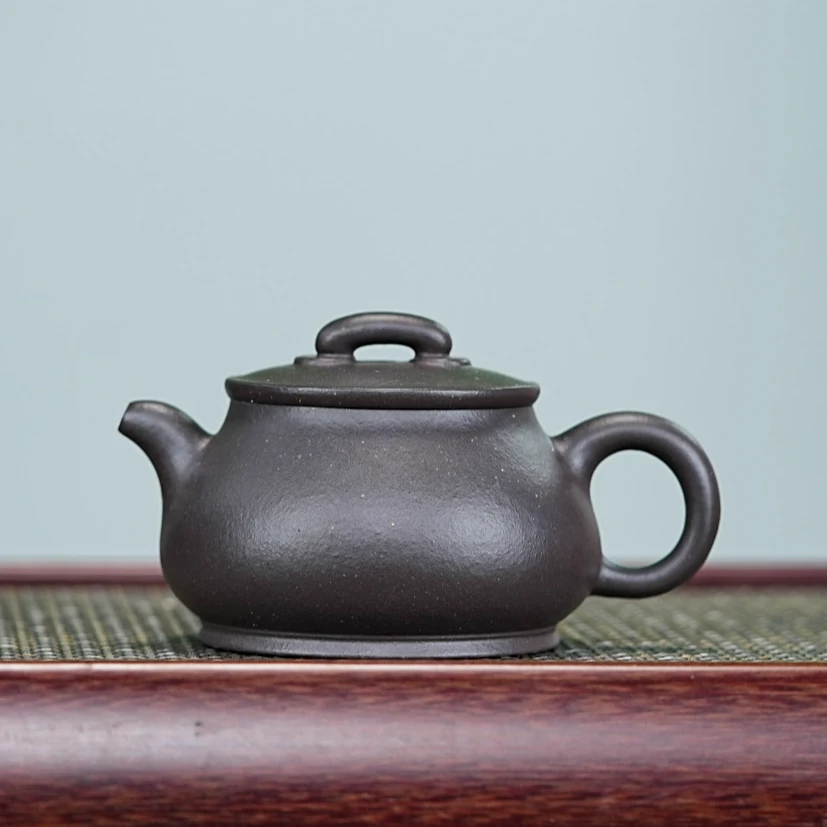 宜兴紫砂壶黄龙山原矿太清泥儒相壶  天青全手制