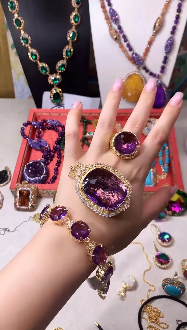 纯铜大理石奢华紫色套装