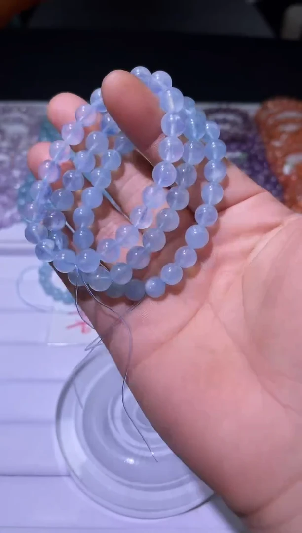 1海蓝宝石（处理）J001-7mm海蓝宝单圈-多样性发其一