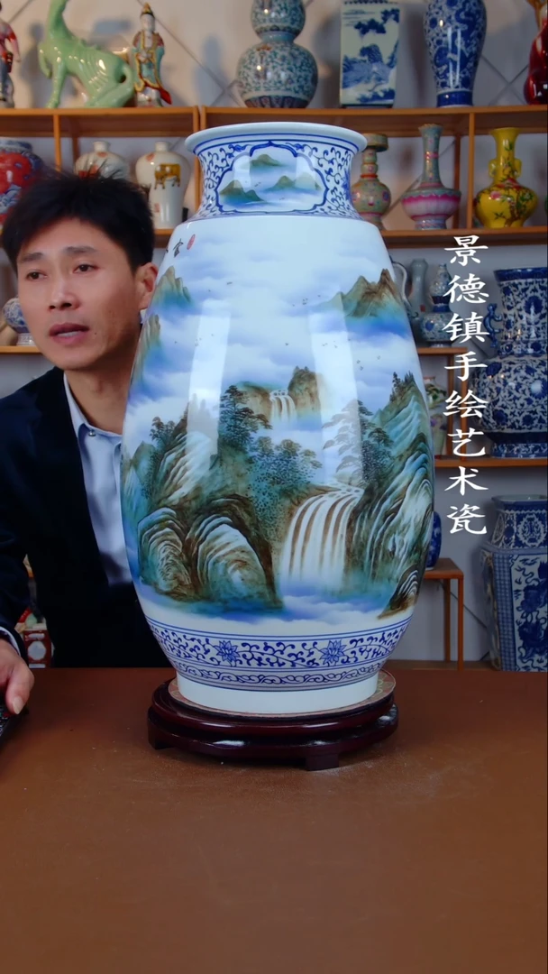 瓶景德镇手工手绘陶瓷摆件77