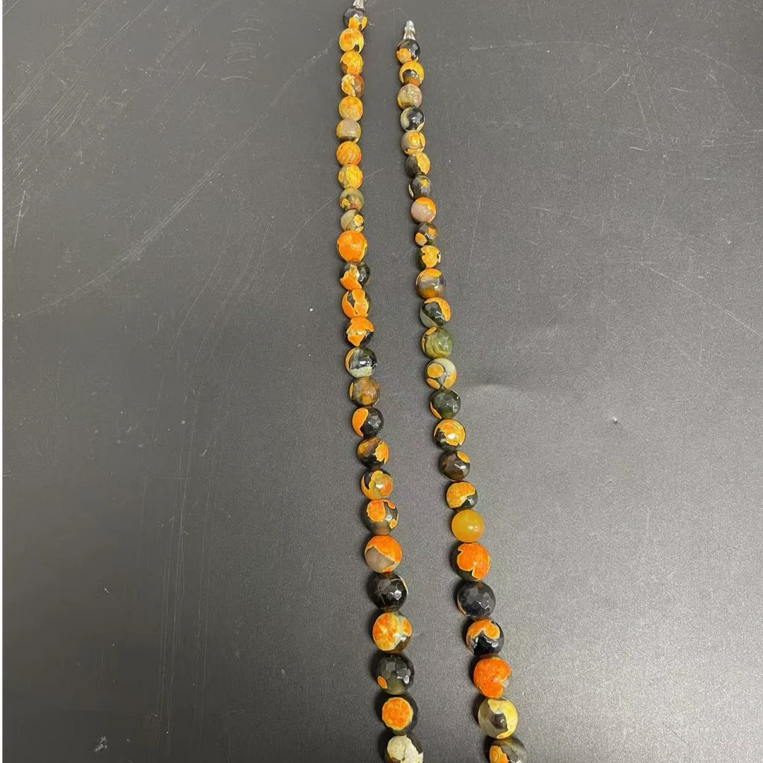 【小杰推荐】玄黄多色圆珠项链 （多样性发其一）3940