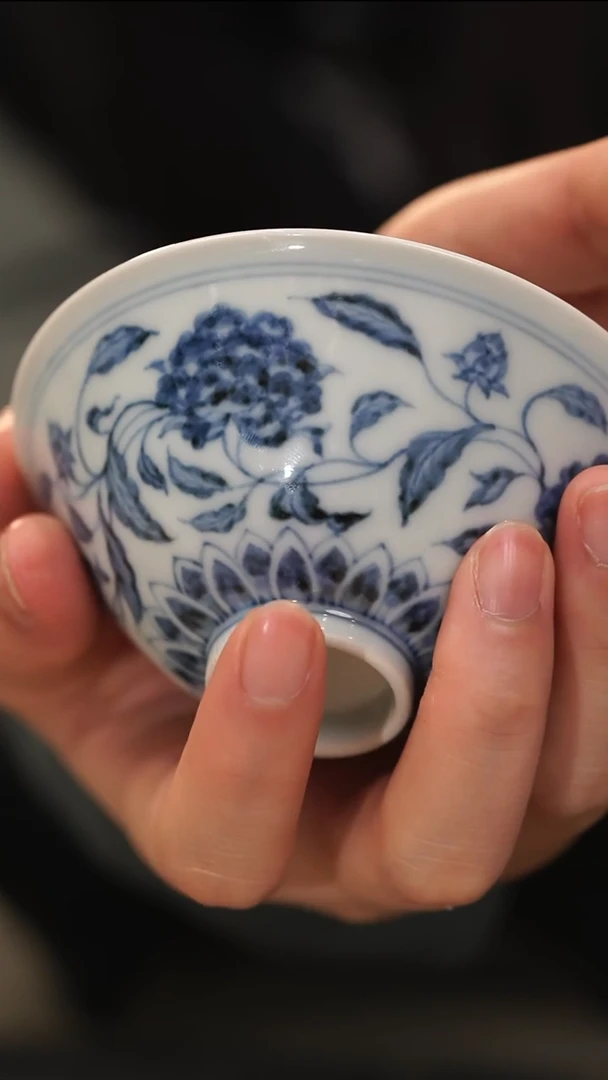 【闪购商品】徐立擎老师青海缠牡丹斗笠杯