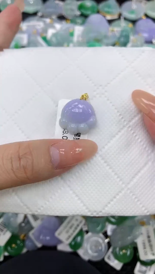 颈饰18K金镶嵌翡翠11111111111