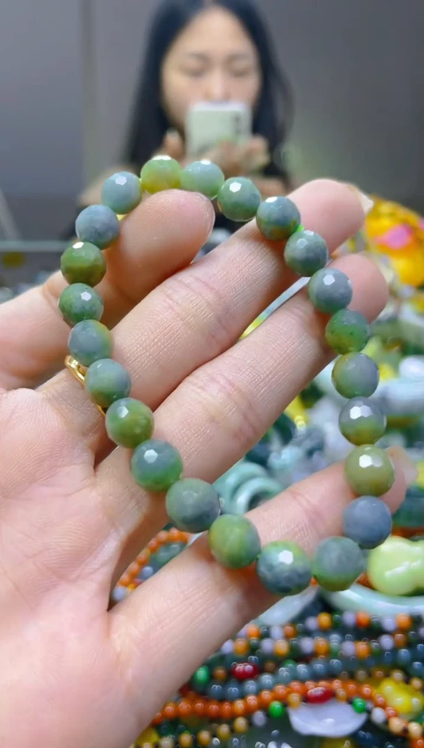 翡翠未镶嵌颈饰8MM/G/翡翠A货一图一物