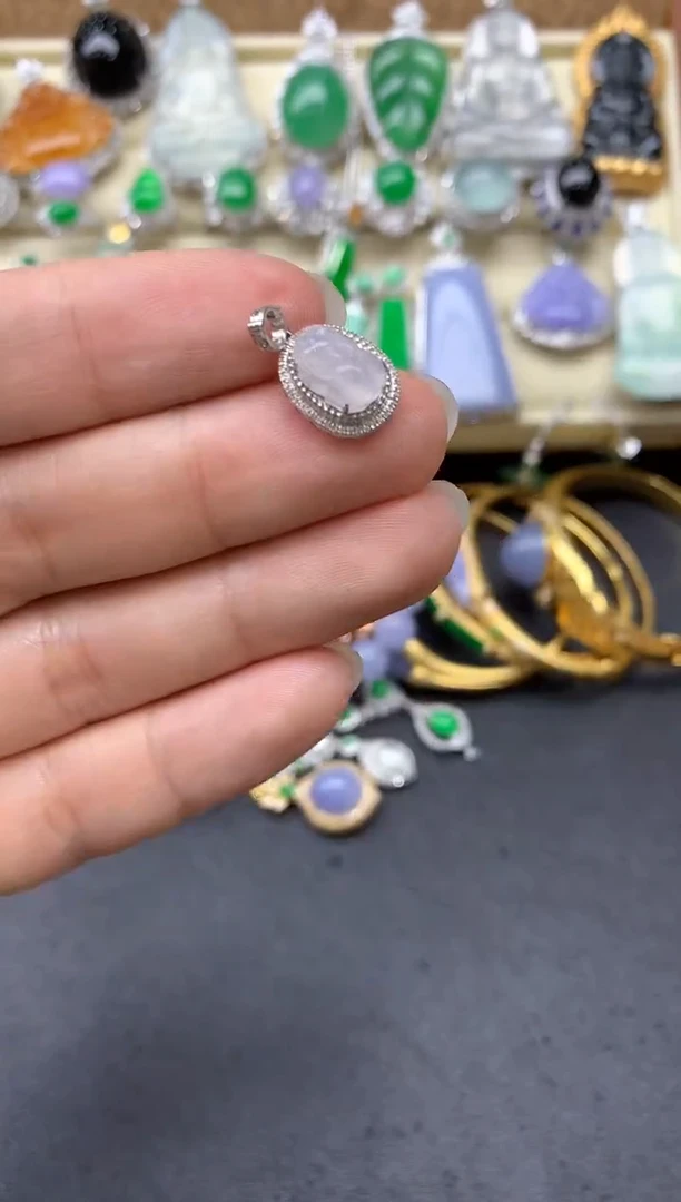 【闪购商品】翡翠颈饰18K金镶嵌93-中国好珍宝