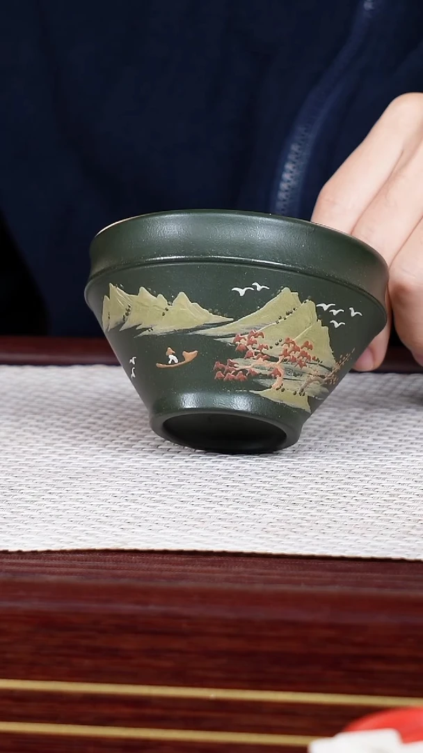 茶杯紫砂宜兴原矿紫砂全手工制作