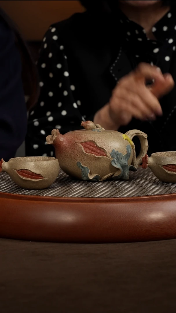 茶壶紫砂【P062】石榴套组  320c  GJF