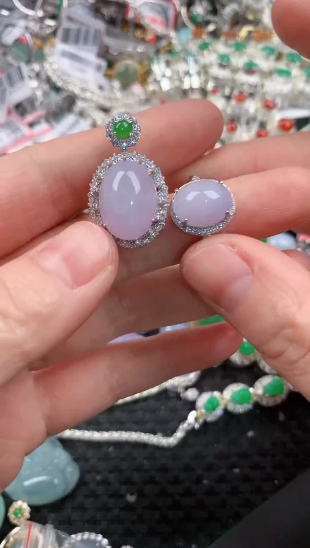 银S925镶嵌戒指翡翠1313---10