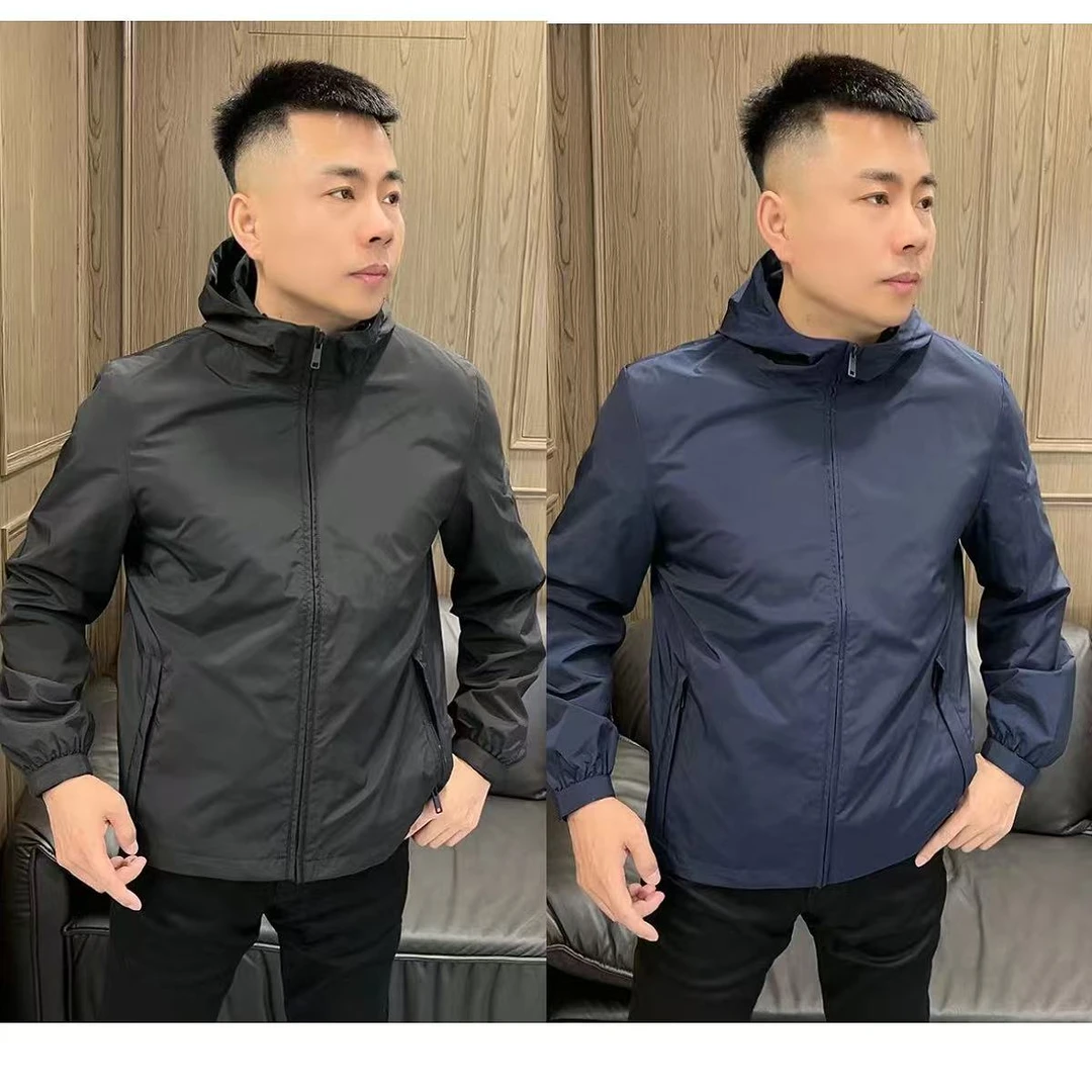 TA钴25春夏 308 男士高端商务休闲简约经典连帽纯色 休闲夹克外套