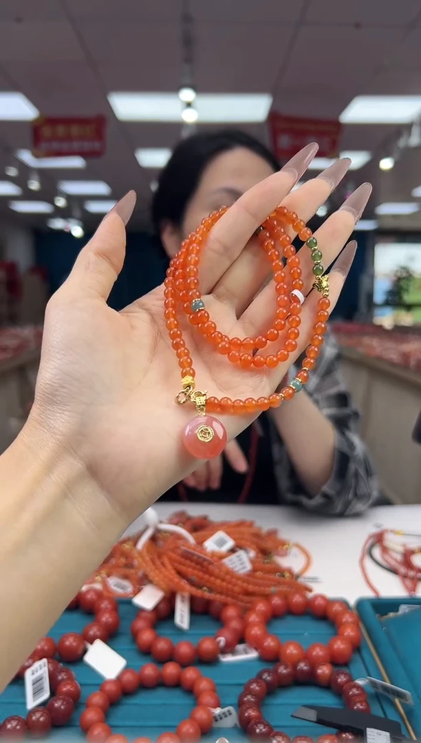 南红玛瑙项链合金5.30-（多样式）