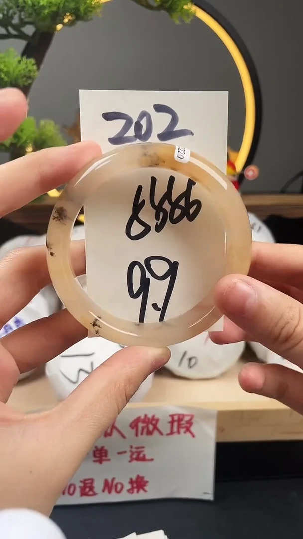 未镶嵌手镯石英质玉202微瑕