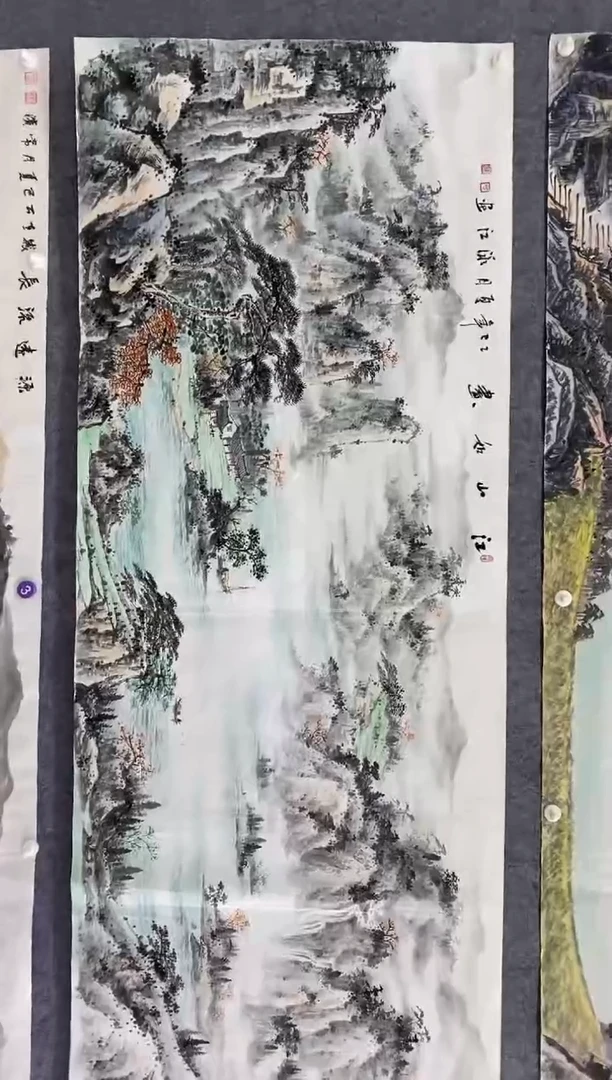 国画大*沈泳江 手绘 小六尺180*70cm