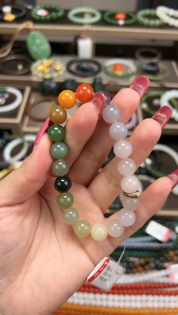 【闪购商品】和田玉手串未镶嵌多宝卡10mm