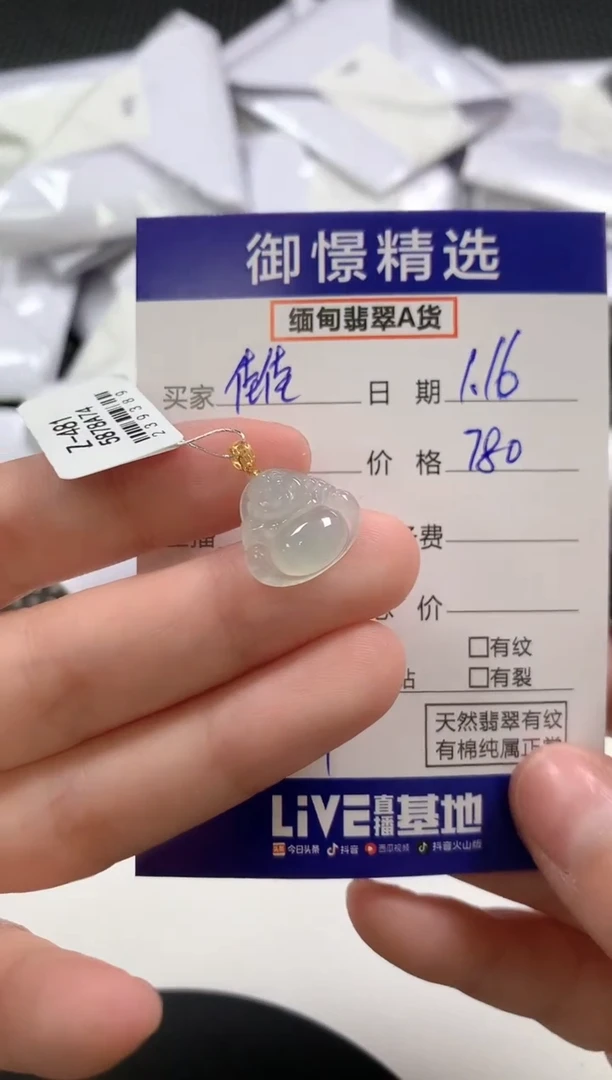 【闪购商品】翡翠颈饰18K金镶嵌40