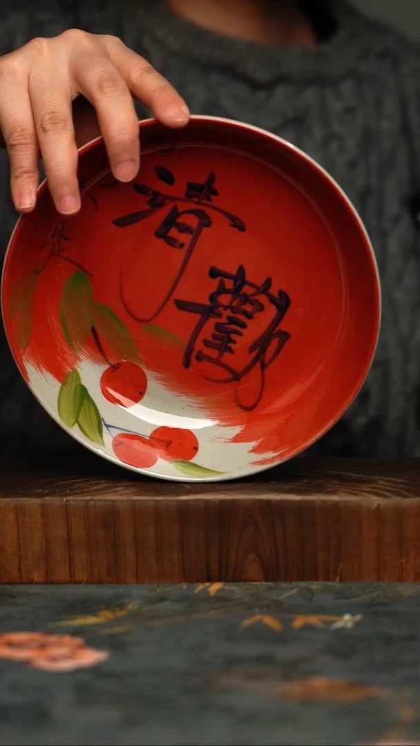 瓷片釉下彩手工手绘同款陶器