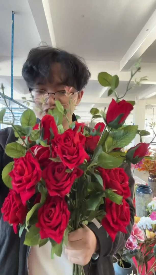 【闪购商品】仿真绿植玫瑰花10束