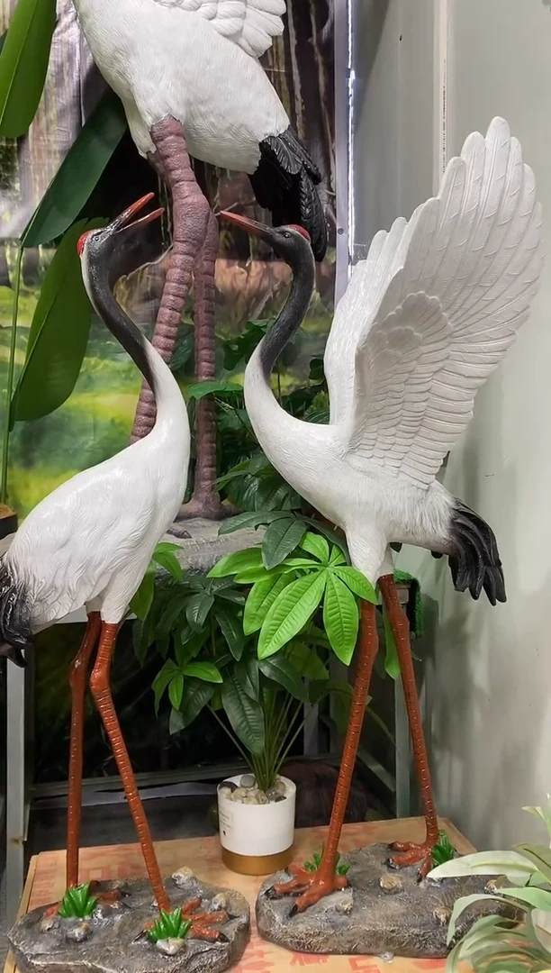 树脂1米05鹤摆件