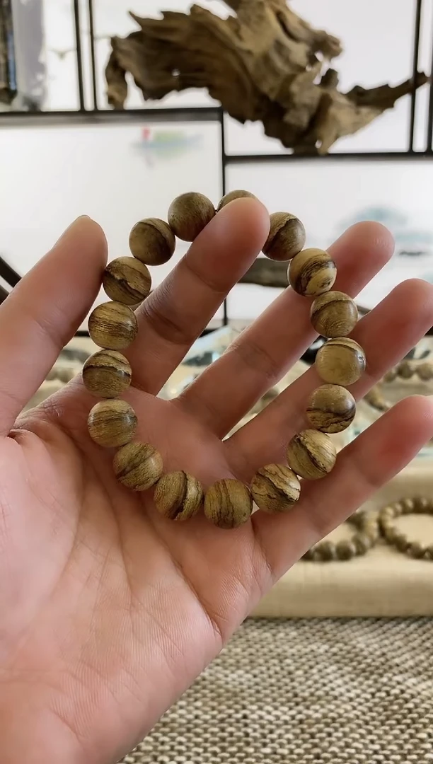 【闪购商品】沉香手串达拉干虎斑老料13MM手串