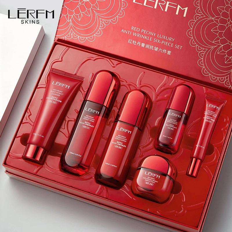 【官方正品送爱人】LĒRFM/红蛮抗皱水乳护肤品补水保湿抗初老套装