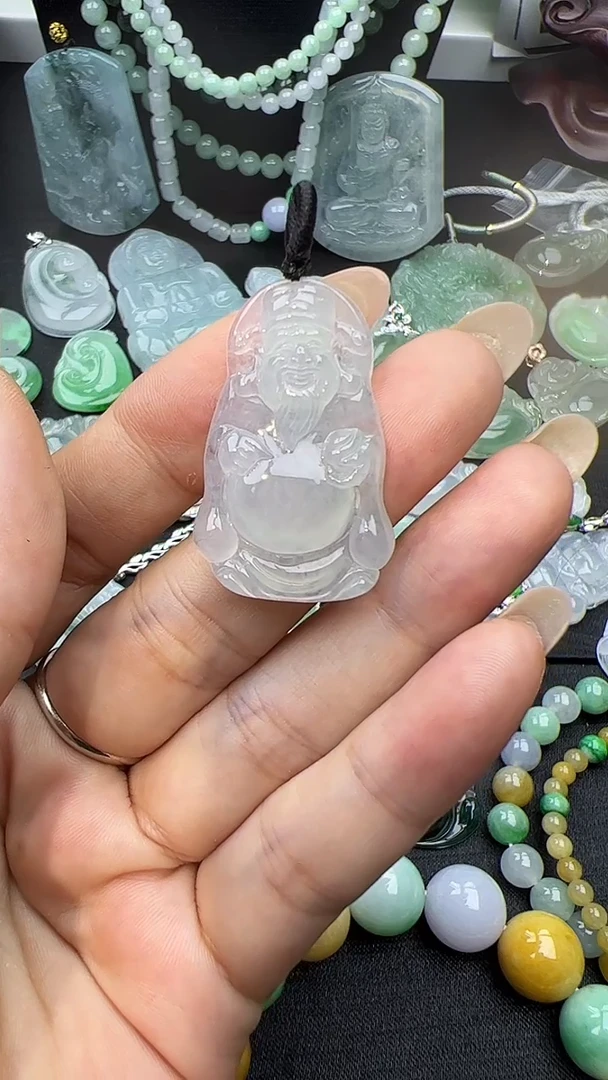 颈饰未镶嵌翡翠财神