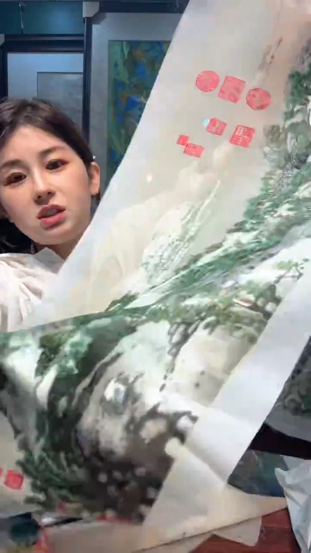 刺绣魏非遗苏绣手工刺绣富春山居图绣片