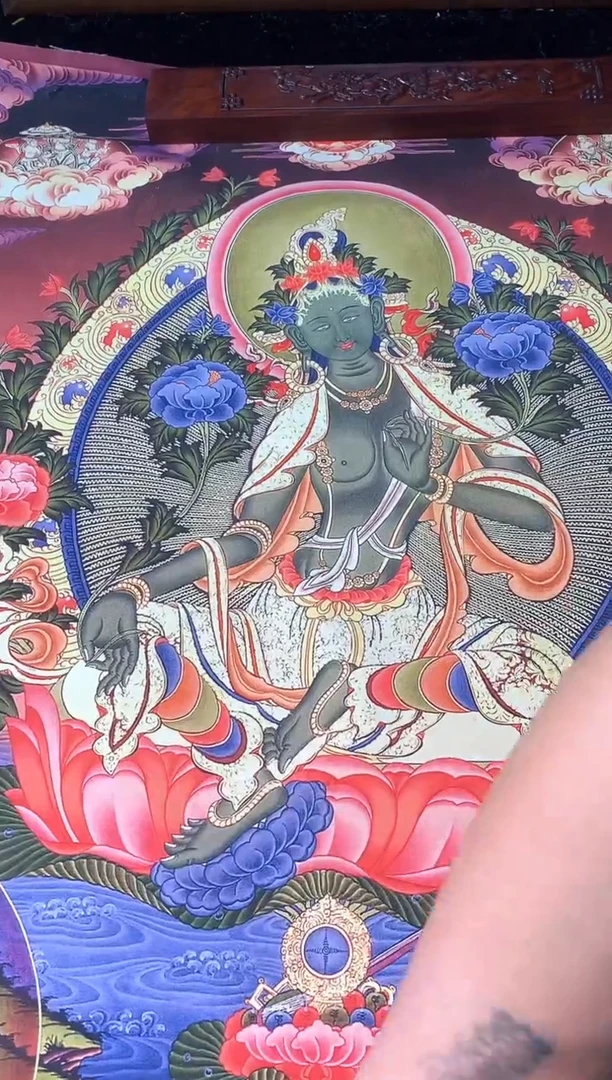 卷轴画143绿度母