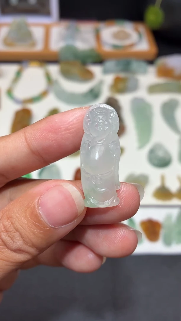 未镶嵌定制翡翠财神