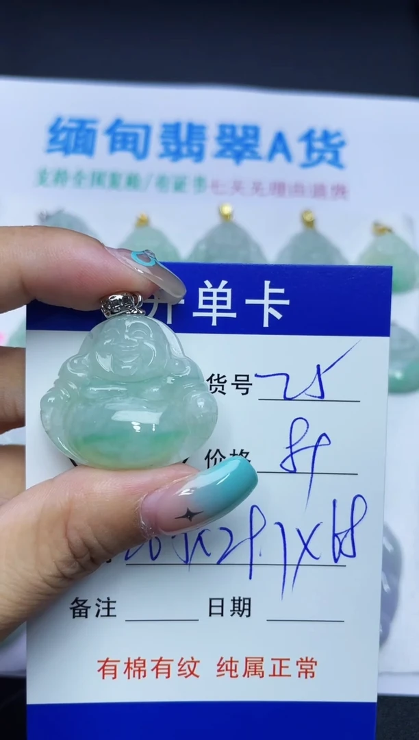 翡翠未镶嵌吊坠(赠链)25