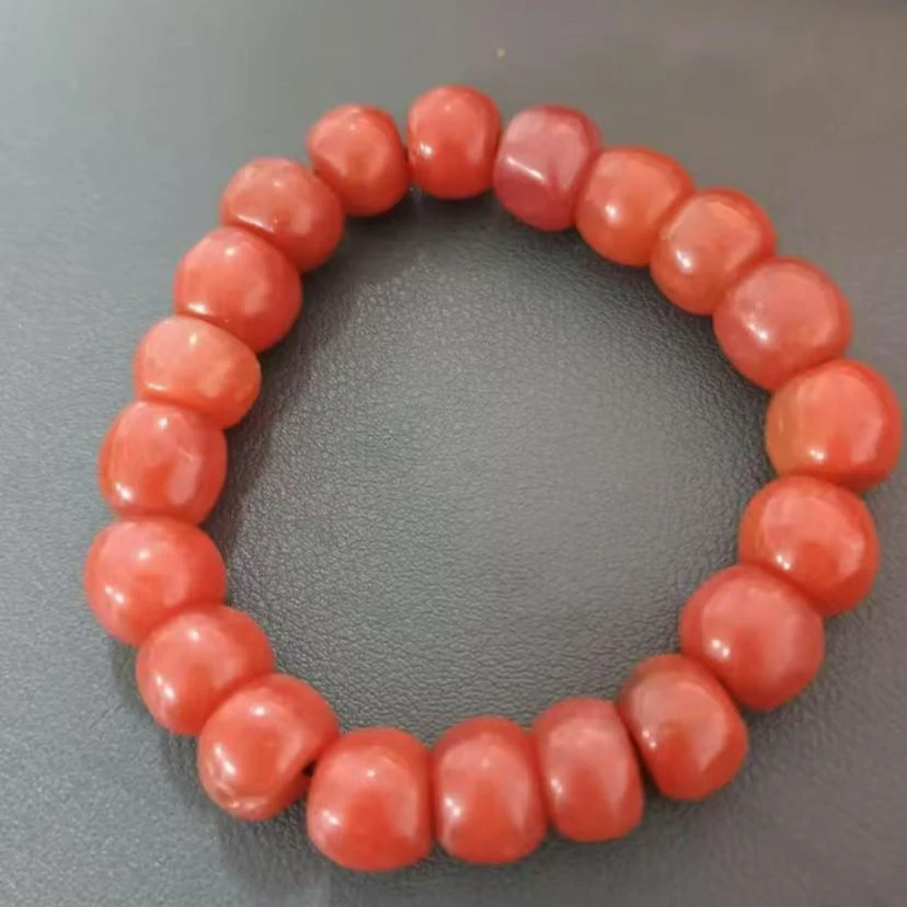 【宝韵】精品老甘南 南红 算盘珠 手串-HD  文玩/评级 KC1061