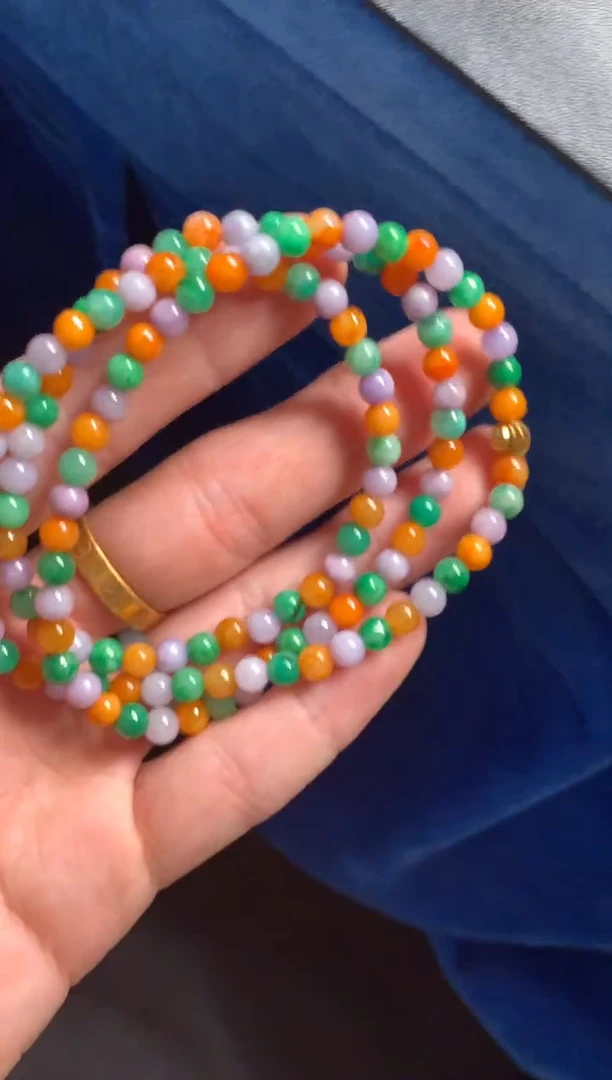 颈饰未镶嵌翡翠缅甸翡翠