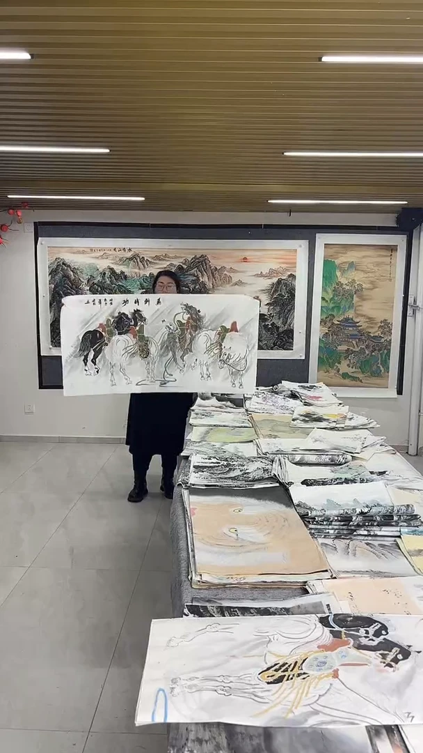 国画丹青专属福利-四尺整张马到成功
