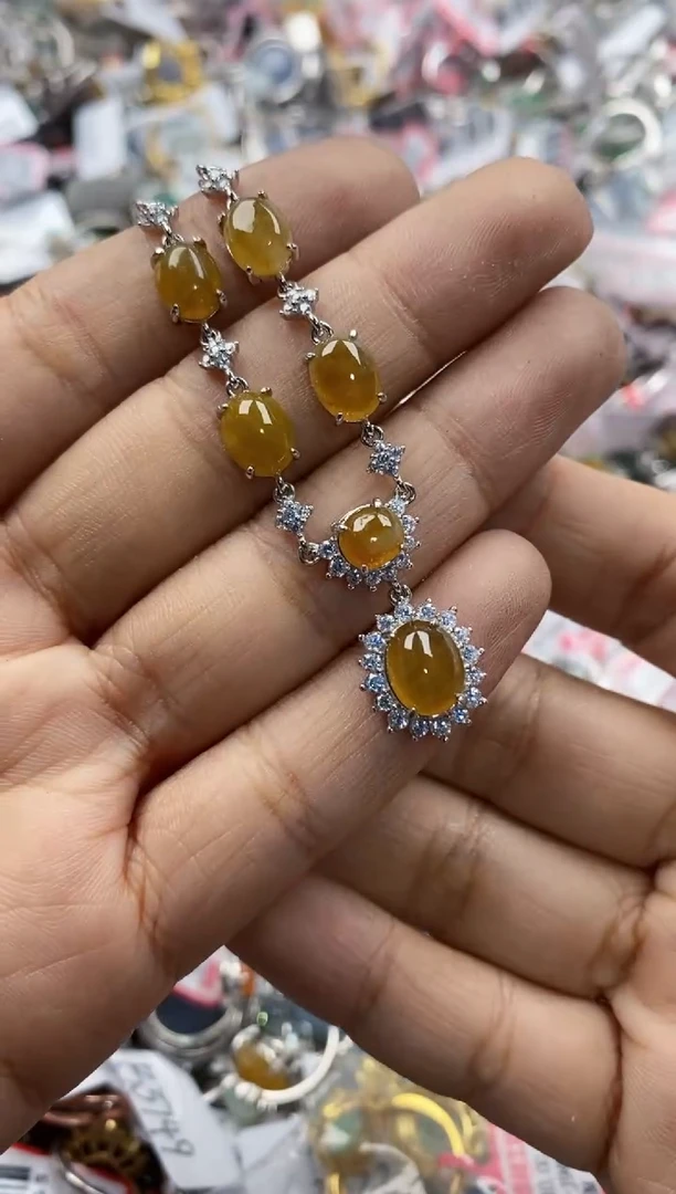 银S925镶嵌戒指翡翠15                   10