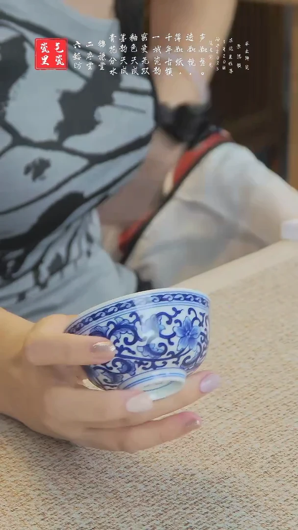 景德镇手工手绘缠枝莲宫碗