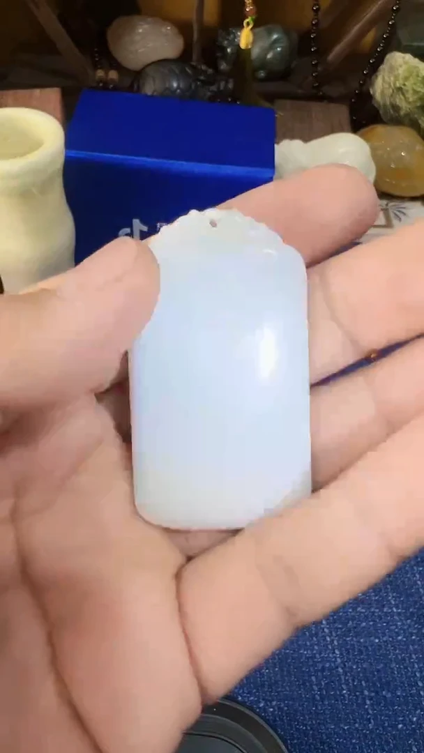 【闪购商品】和田玉挂件未镶嵌和田 无事牌 （飞铃文玩）