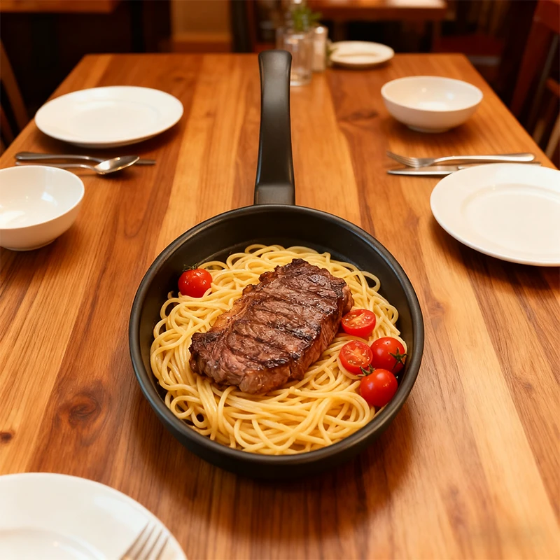 【百善瓷业】黑色小煎锅