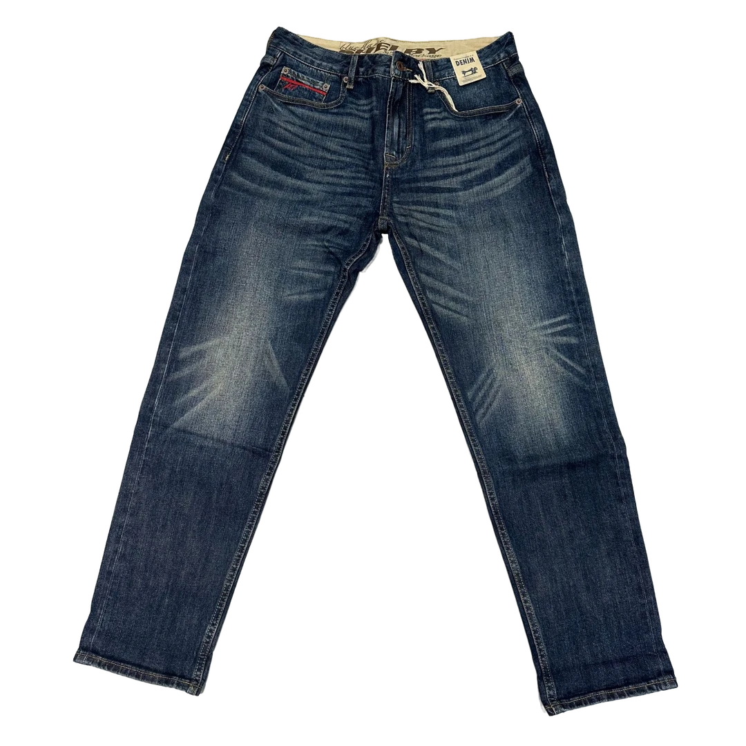 赤耳丹宁牛仔裤KM7001 经典水洗蓝502版 时尚百搭潮流休闲男士