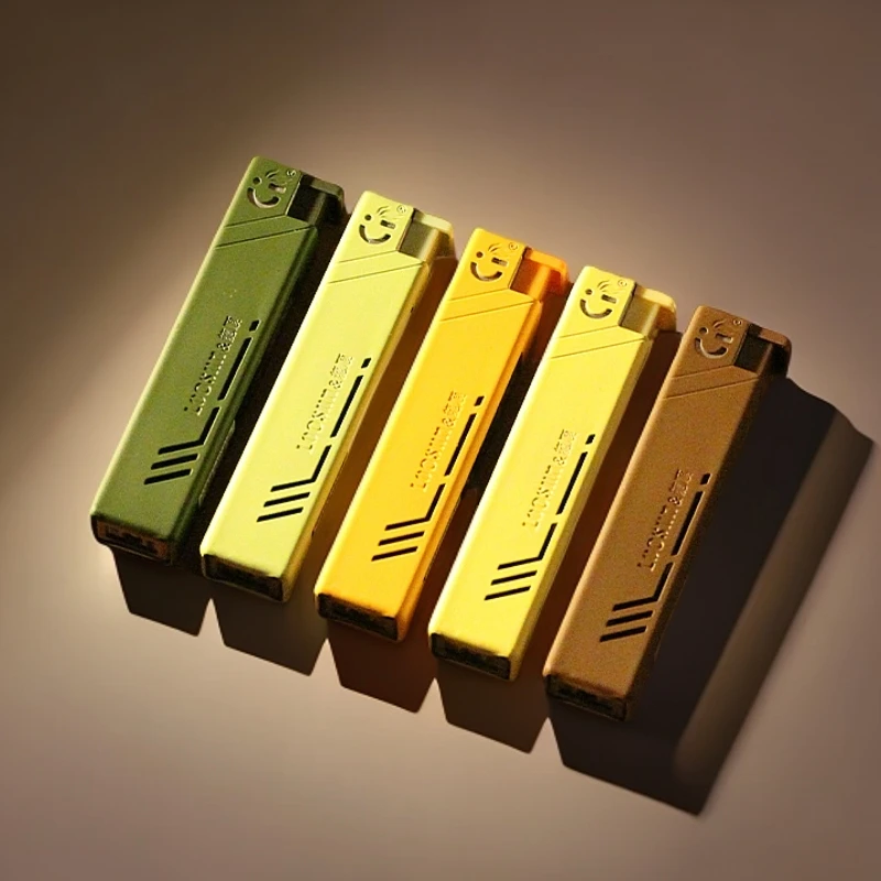 防风直冲蓝焰打火机充气磨砂个性创意潮送男女网红男朋友新款火机