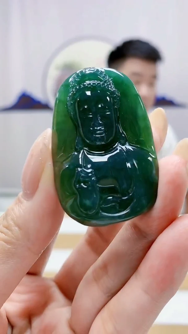 未镶嵌定制翡翠5028MM-毛货挂件77