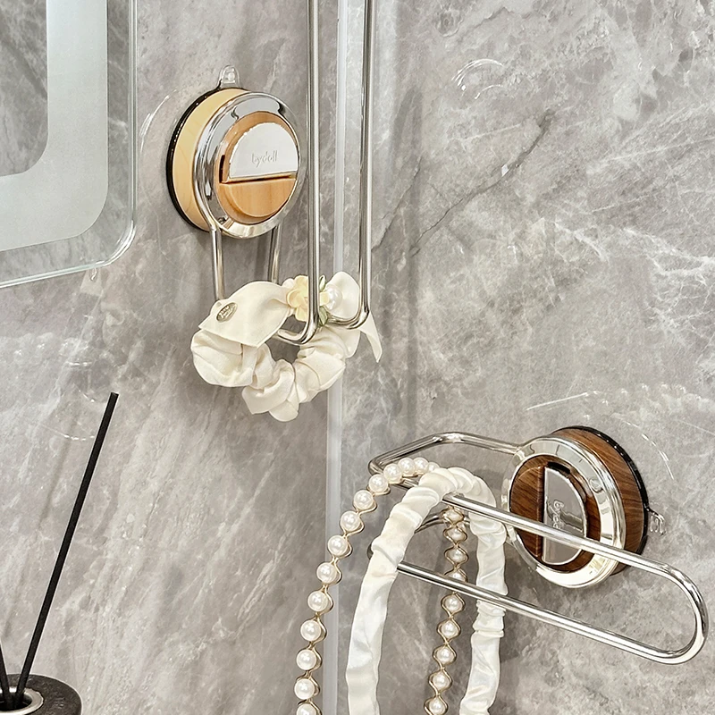 卫生间吸盘发饰收纳架免打孔浴室置物架家用壁挂发圈发箍挂钩神器