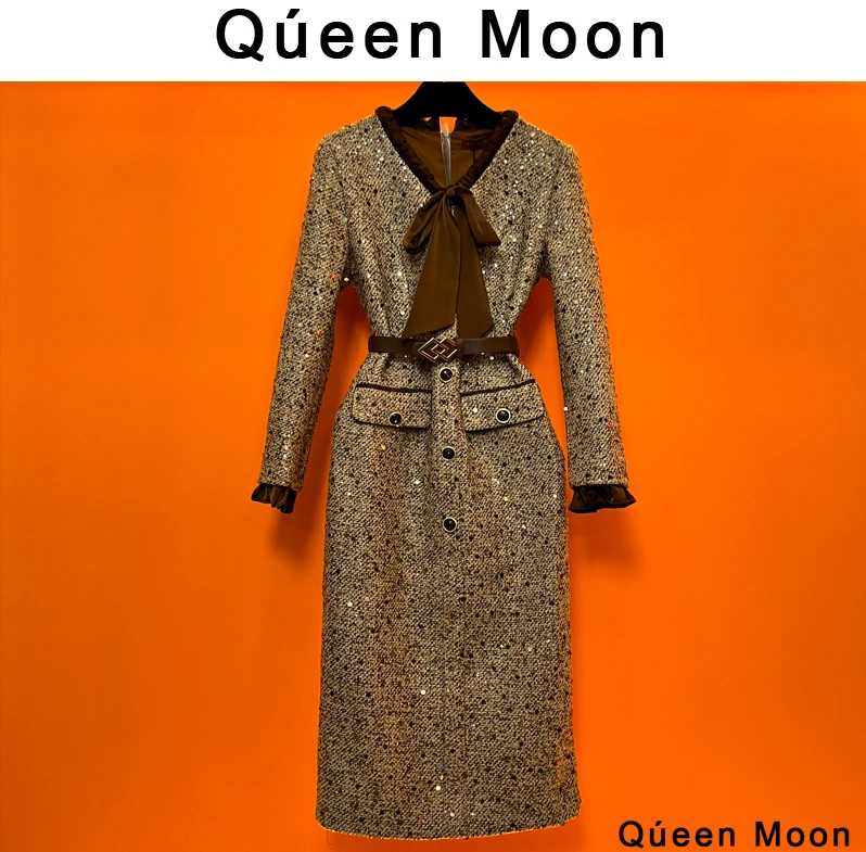 编码A16【QúeenMoon】经典轻奢百搭小香风连衣裙外套女 (定制女装)