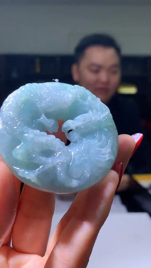 【闪购商品】定制翡翠未镶嵌1057hm-毛货挂件14