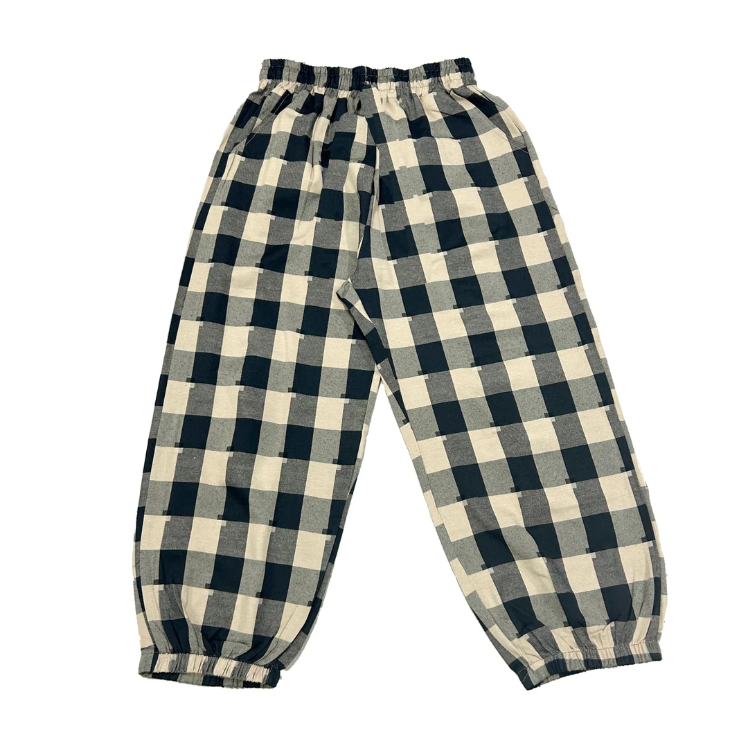 【伊人风尚服饰推荐】2024秋季新款百搭格子休闲裤6845