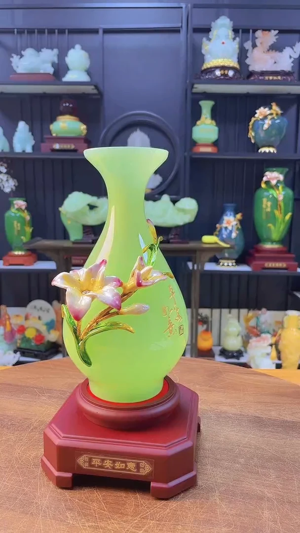 石材富贵平安花瓶
