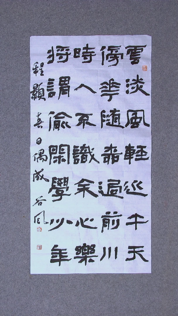 书法洪国峰  济宁书家100*50尺寸