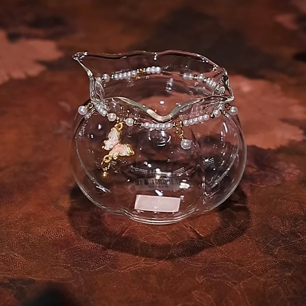 顶先 清妍玻璃公道杯特色创意功夫茶具配件倒茶分茶器茶海 A13166