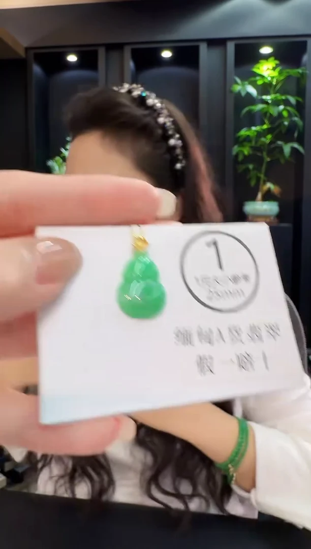 颈饰18K金镶嵌翡翠 缅料A货/支持复检/一件